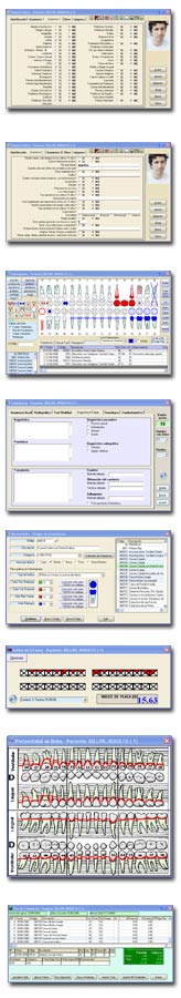 Screenshots dental software